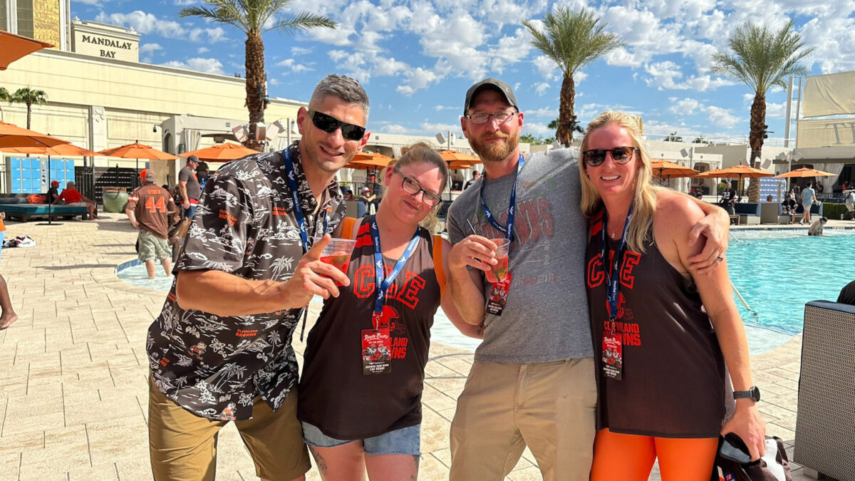 TrueFan Travel group enjoying a fan travel experience
